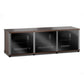 Salamander Designs Synergy 237 Triple AV Cabinet (Dark Walnut with Black Glass & Aluminum Posts)