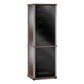 Salamander Designs Synergy 703 AV Cabinet (Dark Walnut with Black Glass Doors & Aluminum Posts)