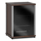 Salamander Designs Synergy 303 Single AV Cabinet (Dark Walnut with Black Glass & Aluminum Posts)