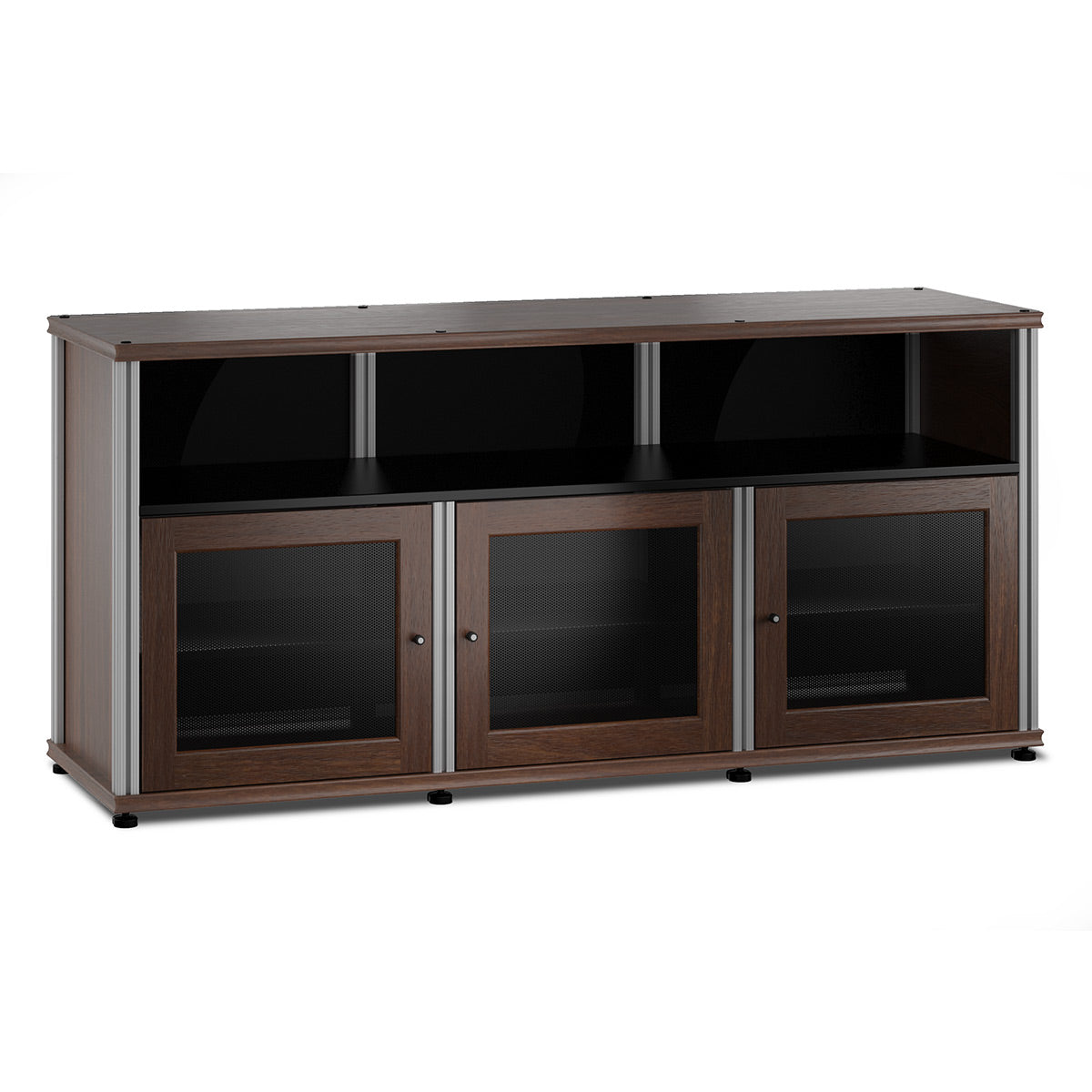 Salamander Designs Synergy 339 Triple Wide A/V Cabinet (Walnut & Aluminum)