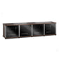 Salamander Designs Synergy 247 Quad AV Cabinet (Walnut with Black Glass Doors & Aluminum Posts)