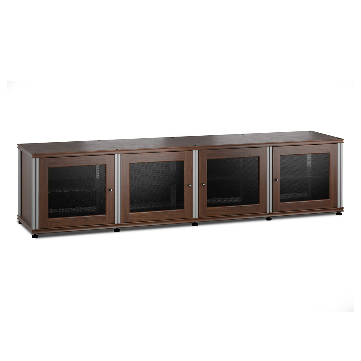 Salamander Designs Synergy 247 Quad AV Cabinet (Dark Walnut with Aluminum Posts)