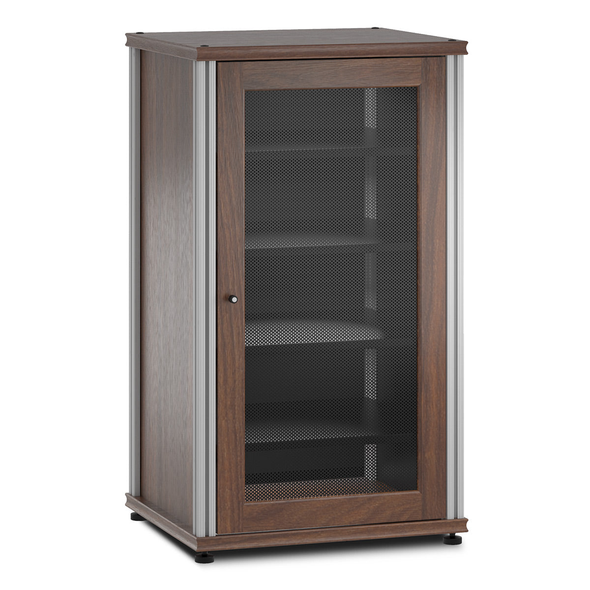 Salamander Designs Synergy 402 AV Cabinet (Dark Walnut with Aluminum Posts)