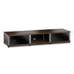 Salamander Designs Synergy 131 Triple AV Cabinet (Dark Walnut with Black Glass Doors & Aluminum Posts)