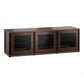 Salamander Designs Synergy 237 Triple AV Cabinet (Dark Walnut with Black Posts)