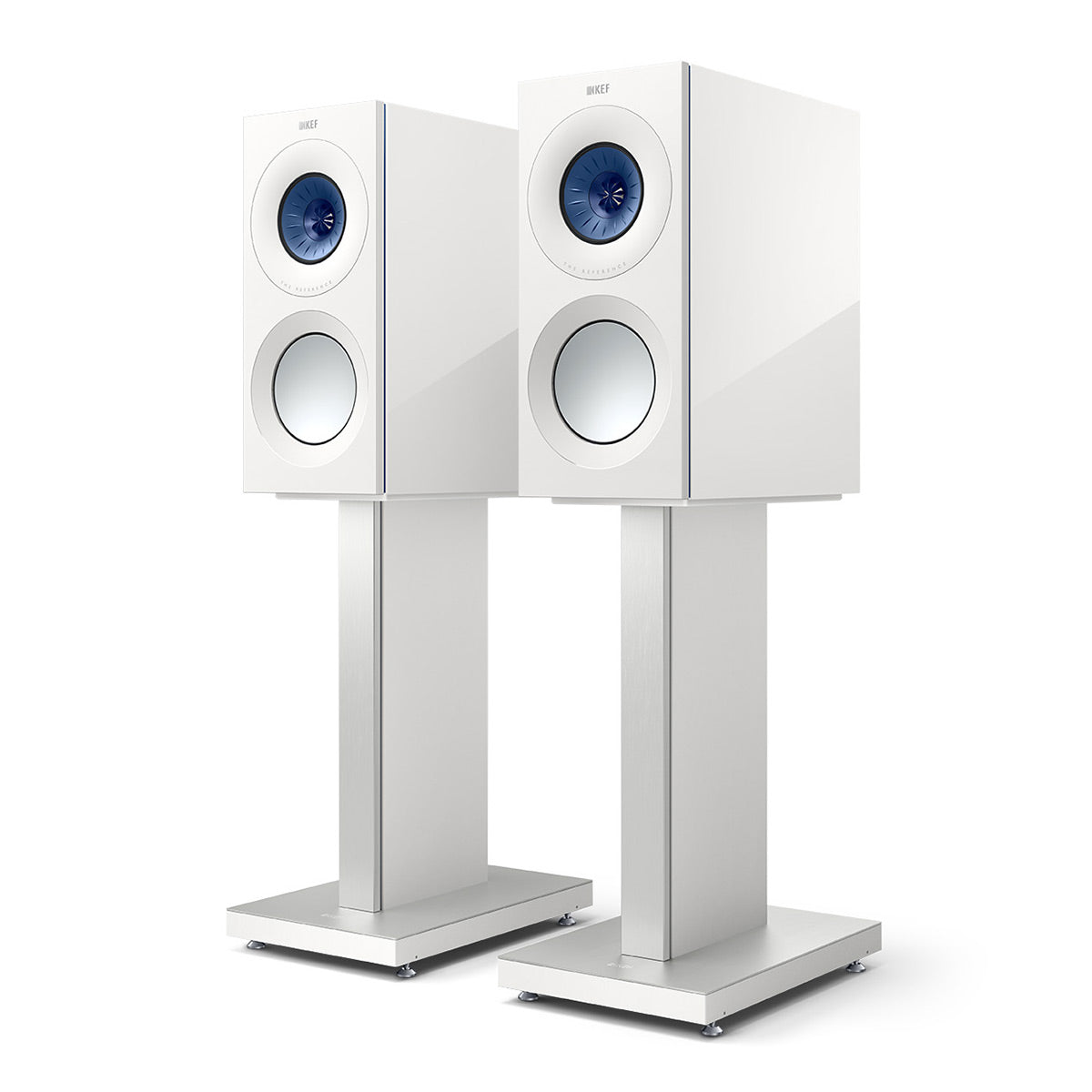 KEF Reference 1 Meta Bookshelf Speaker - Pair (High-Gloss White/Blue)