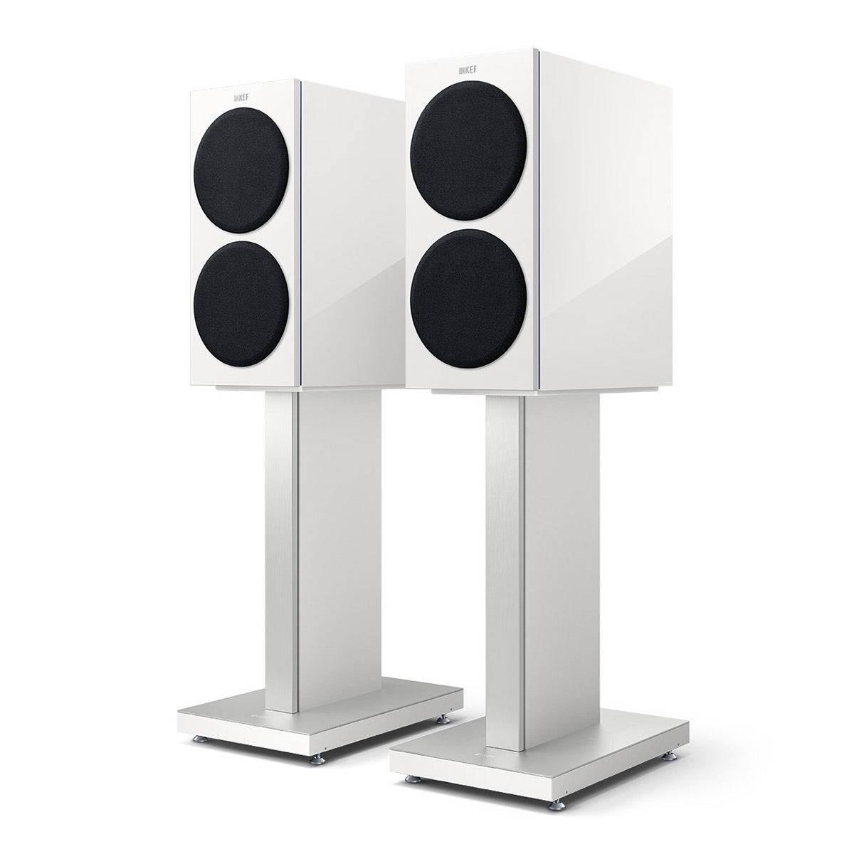 KEF Reference 1 Meta Bookshelf Speaker - Pair (High-Gloss White/Blue)