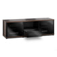 Salamander Designs Synergy 236 Triple AV Cabinet (Dark Walnut with Black Glass & Black Posts)