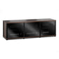 Salamander Designs Synergy 237 Triple AV Cabinet (Dark Walnut with Black Glass & Black Posts)