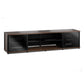 Salamander Designs Synergy 248 Quad AV Cabinet (Dark Walnut with Black Glass Doors & Black Posts)