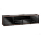 Salamander Synergy 243 Quad AV Cabinet (Dark Walnut with Black Glass Doors & Black Posts)