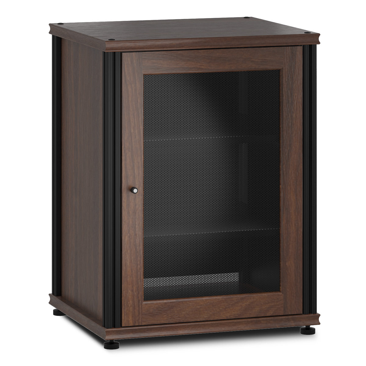 Salamander Designs Synergy 303 Single AV Cabinet (Dark Walnut with Black Posts)