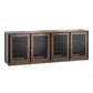 Salamander Designs Synergy 347 Quad AV Cabinet (Dark Walnut with Black Posts)