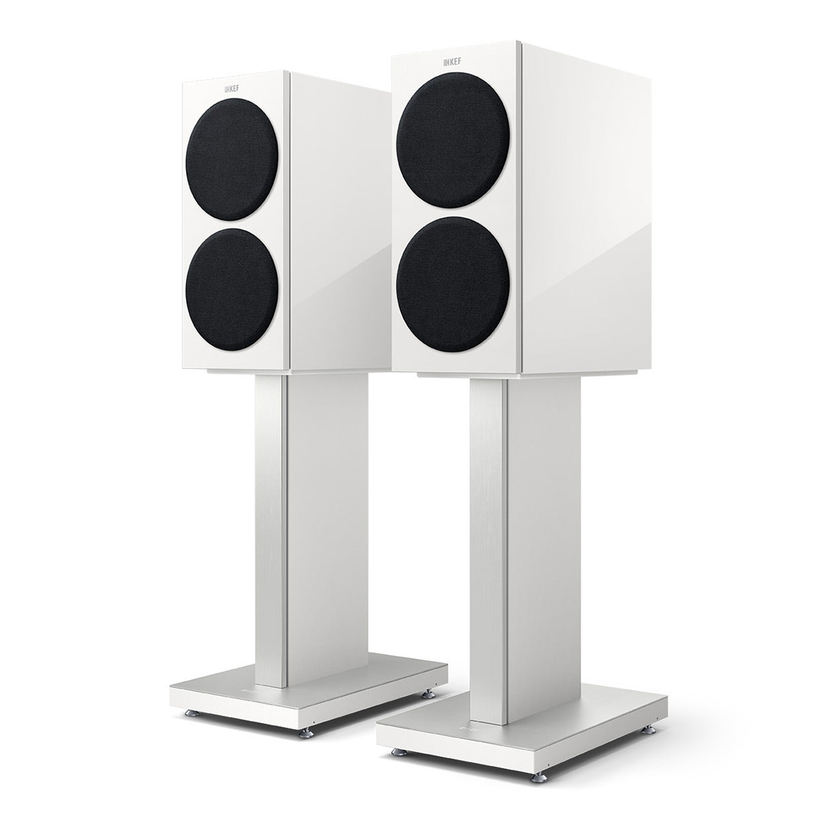 KEF Reference 1 Meta Bookshelf Speaker - Pair (High-Gloss White/Champagne)