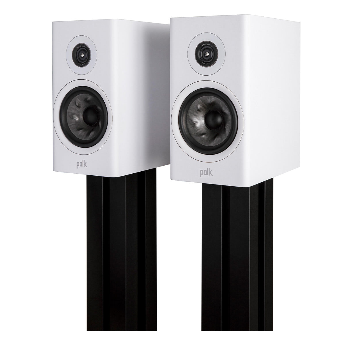 Polk Audio Reserve 200 Bookshelf Speaker Pair with 14 Gauge Speaker Wire - 50 Feet (White)
