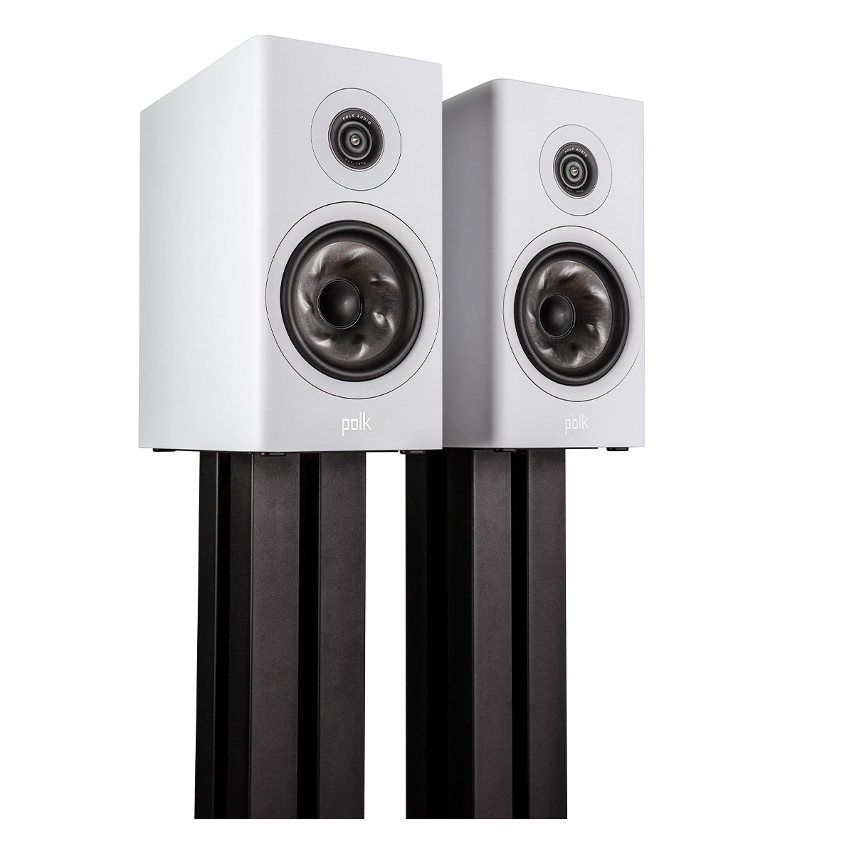 Polk Audio Reserve 200 Bookshelf Speaker Pair with 14 Gauge Speaker Wire - 50 Feet (White)