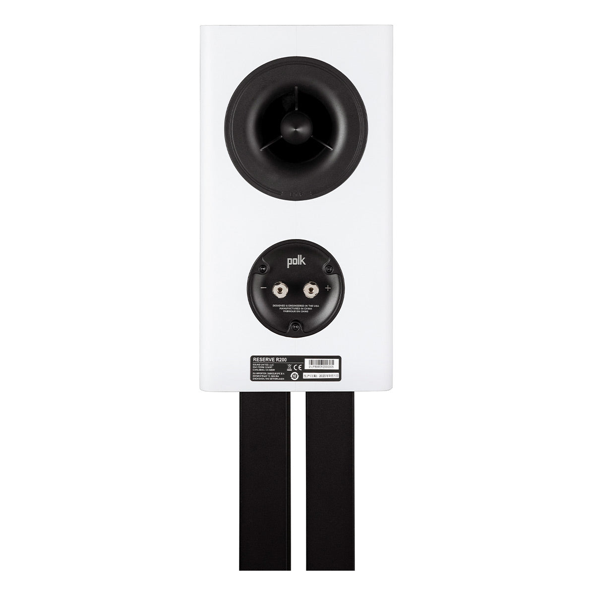 Polk Audio Reserve 200 Bookshelf Speaker Pair with 14 Gauge Speaker Wire - 50 Feet (White)