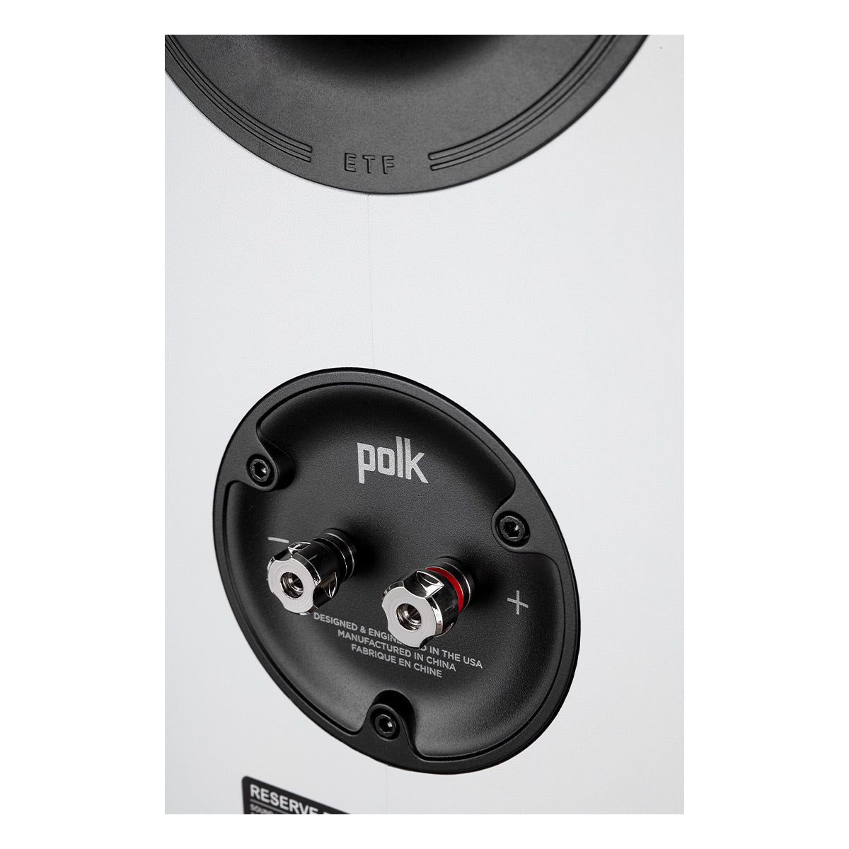 Polk Audio Reserve 200 Bookshelf Speaker Pair with 14 Gauge Speaker Wire - 50 Feet (White)