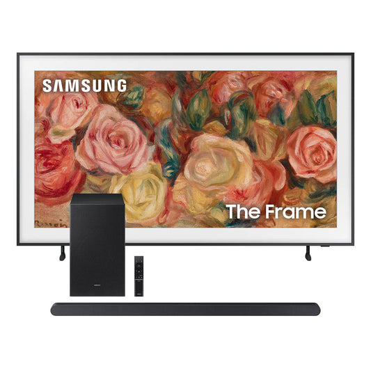 Samsung LS03D 55" 4K The Frame QLED HDR Smart TV (2024) with HW-S700D 3.1-Channel Soundbar and Wireless Subwoofer