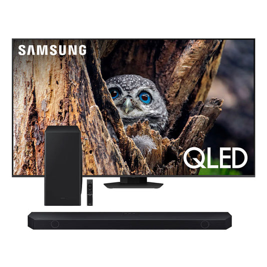 Samsung QN55Q80DA 55" 4K QLED Smart TV (2024) with HW-Q800D 5.1.2-Channel Soundbar and Wireless Subwoofer