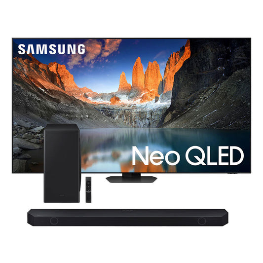 Samsung QN55QN90DA 55" 4K Neo QLED Smart TV (2024) with HW-Q800D 5.1.2-Channel Soundbar and Wireless Subwoofer