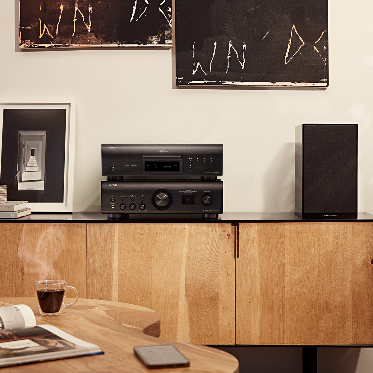 Denon PMA-1700NE 140W Integrated Amp & DCD-1700NE CD/SACD Player (Black)