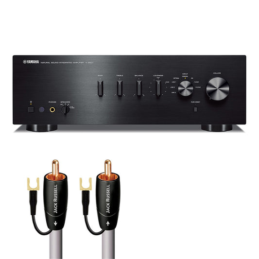 Yamaha A-S501 Amplifier Bundle with AudioQuest Jack Russell Cable (Black)