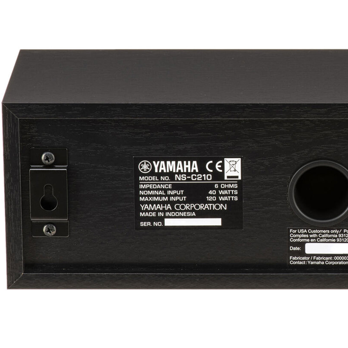 Yamaha NS-C210 Center Channel Speaker (Black) – World Wide Stereo
