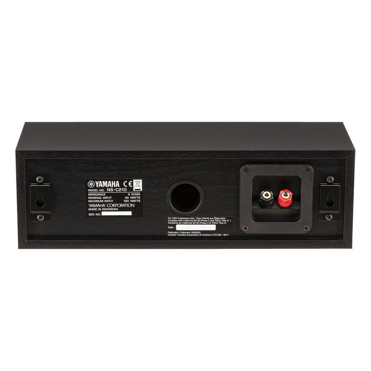 YAMAHA ホームシアタースピーカー NS-C210 NS-BP200 付 Yamaha NS-C210 Center Channel Speaker (Black) – World Wide Stereo