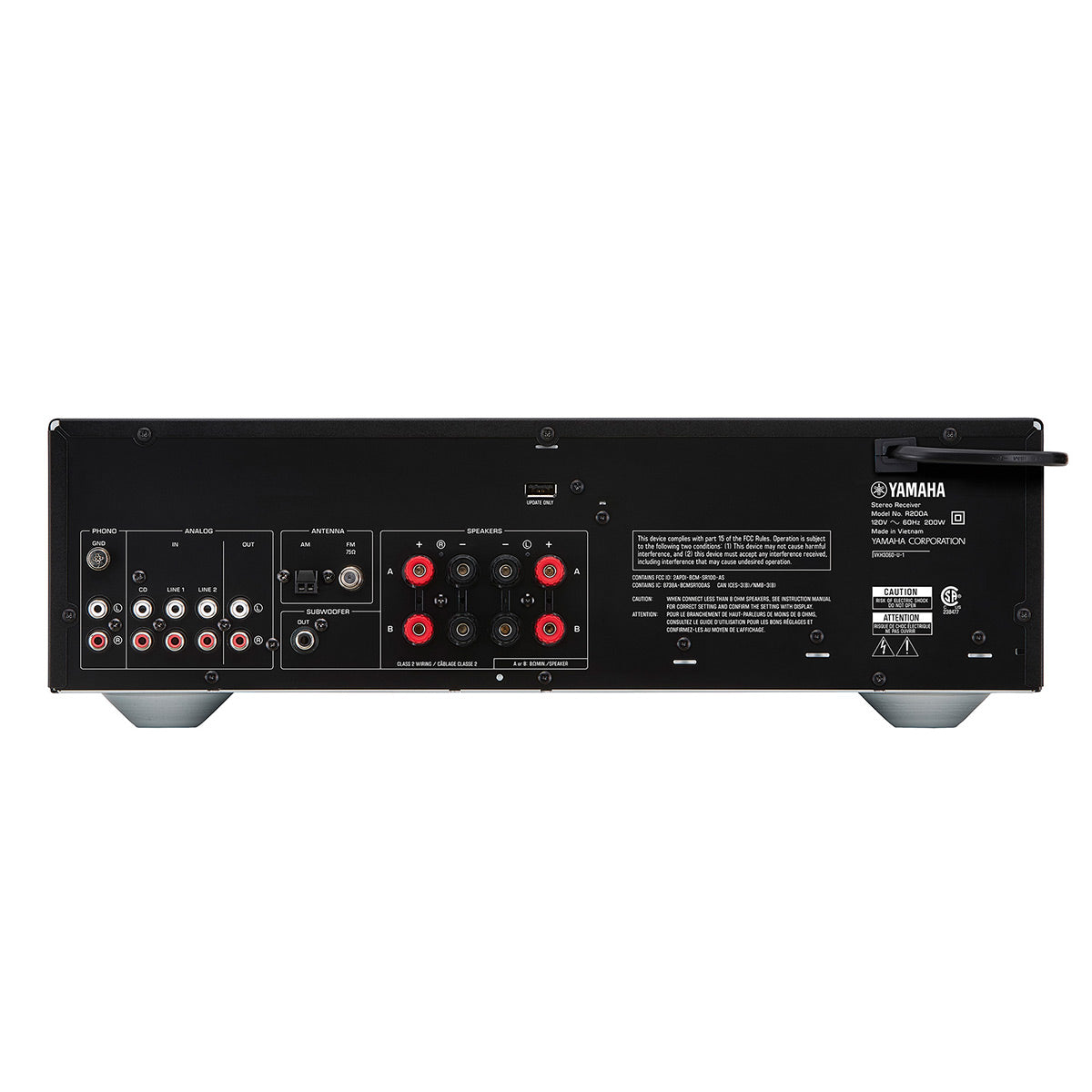Yamaha R200ASL 2 Channel Stereo Receiver with Bluetooth (Silver)