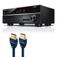 Yamaha RX-V385BL 5.1 Channel AV Receiver with AudioQuest SKY 3m HDMI Cable
