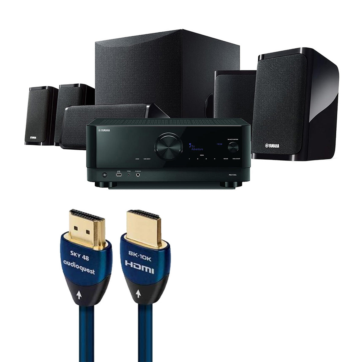 Yamaha YHT-5960U 5.1Ch Home Theater System Bundle with AudioQuest Sky 3m HDMI