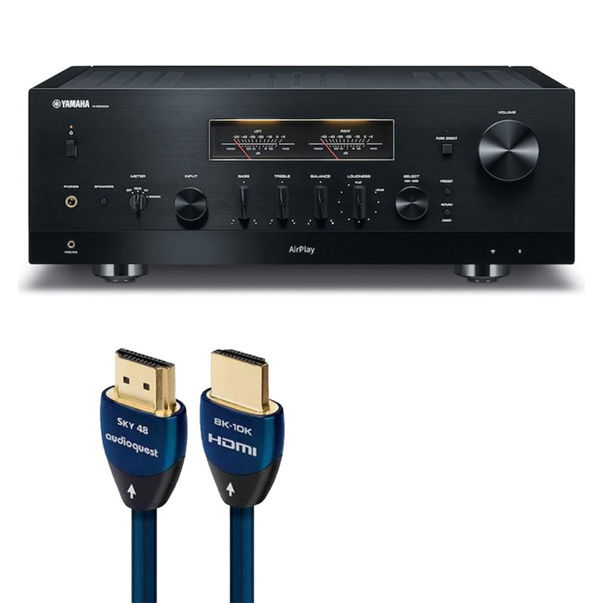 Yamaha Yamaha R-N2000A Network Receiver Bundle with AudioQuest Sky 3m HDMI