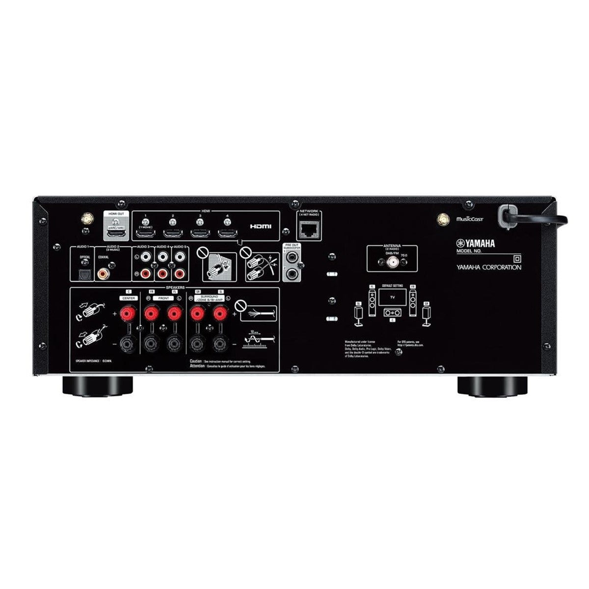 Yamaha YHT-5960U 5.1Ch Home Theater System Bundle with AudioQuest Sky 3m HDMI