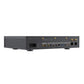Dark gray media player rear panel with HDMI, USB, and XLR audio ports