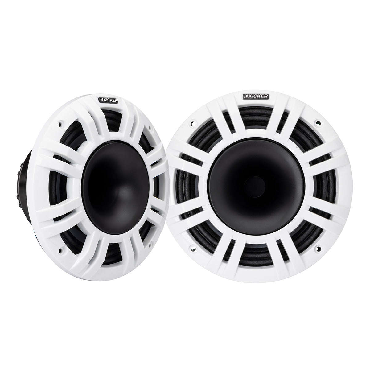 Kicker KMXL8 8" Marine Horn-Loaded Coaxial Speakers - Pair