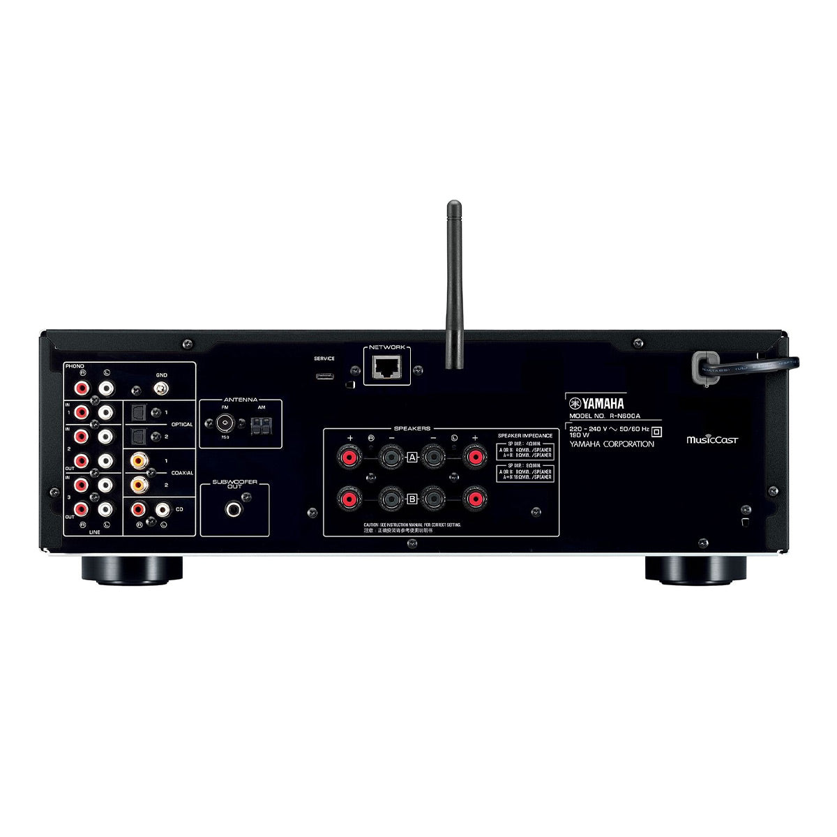 Yamaha R-N600A Network Receiver Bundle with AudioQuest Jack Russell (Silver)
