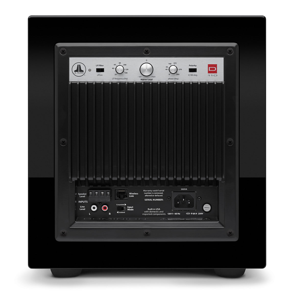 JL Audio Dominion d110 10" Powered Subwoofer (Black Gloss)