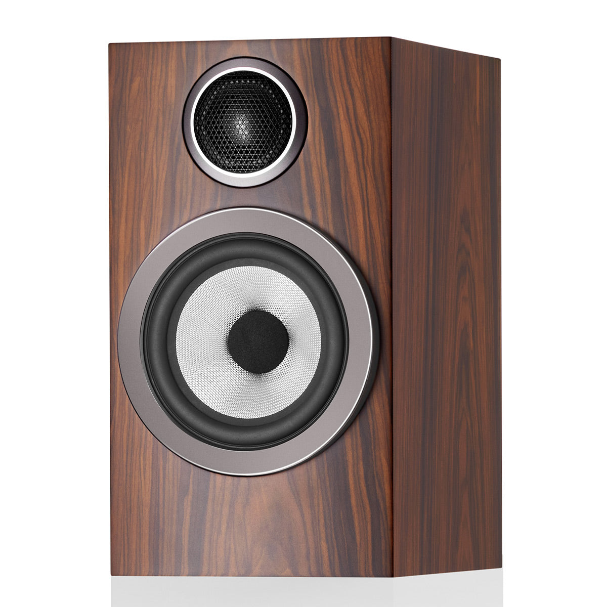 Bowers & Wilkins 707 S3 2-Way Bookshelf Speaker (Mocha) with FS-700 Floor Stand (Black) - Each
