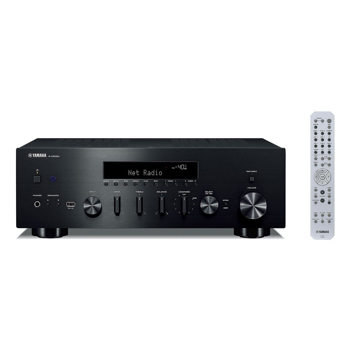 Yamaha R-N600A Network Receiver Bundle with AudioQuest Jack Russell (Black)