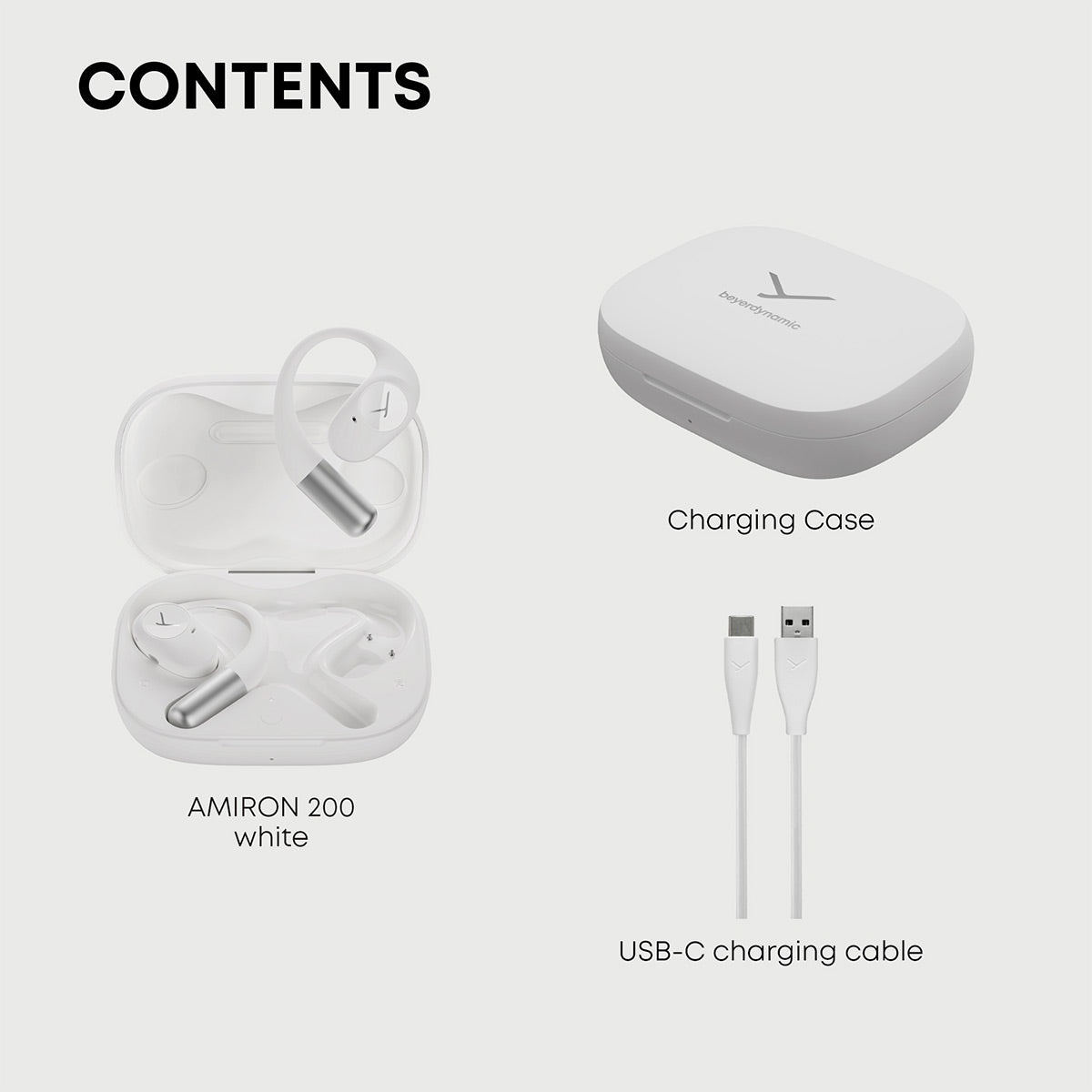 Beyerdynamic AMIRON 200 Open True Wireless Earphones (White)