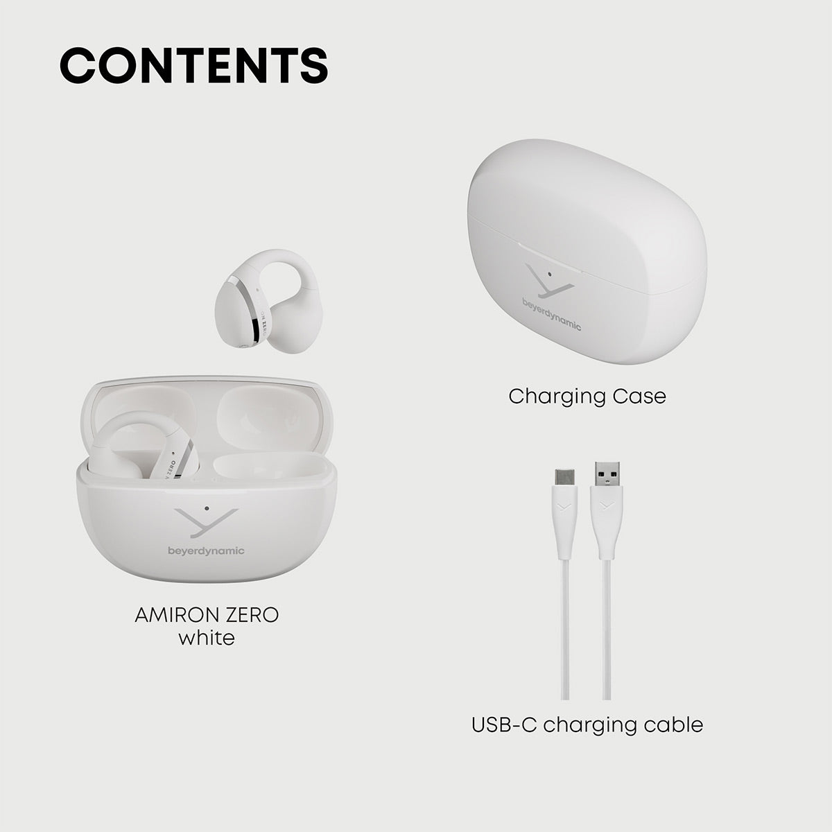 Beyerdynamic AMIRON ZERO Open-Ear Clip-on Earbuds (White)