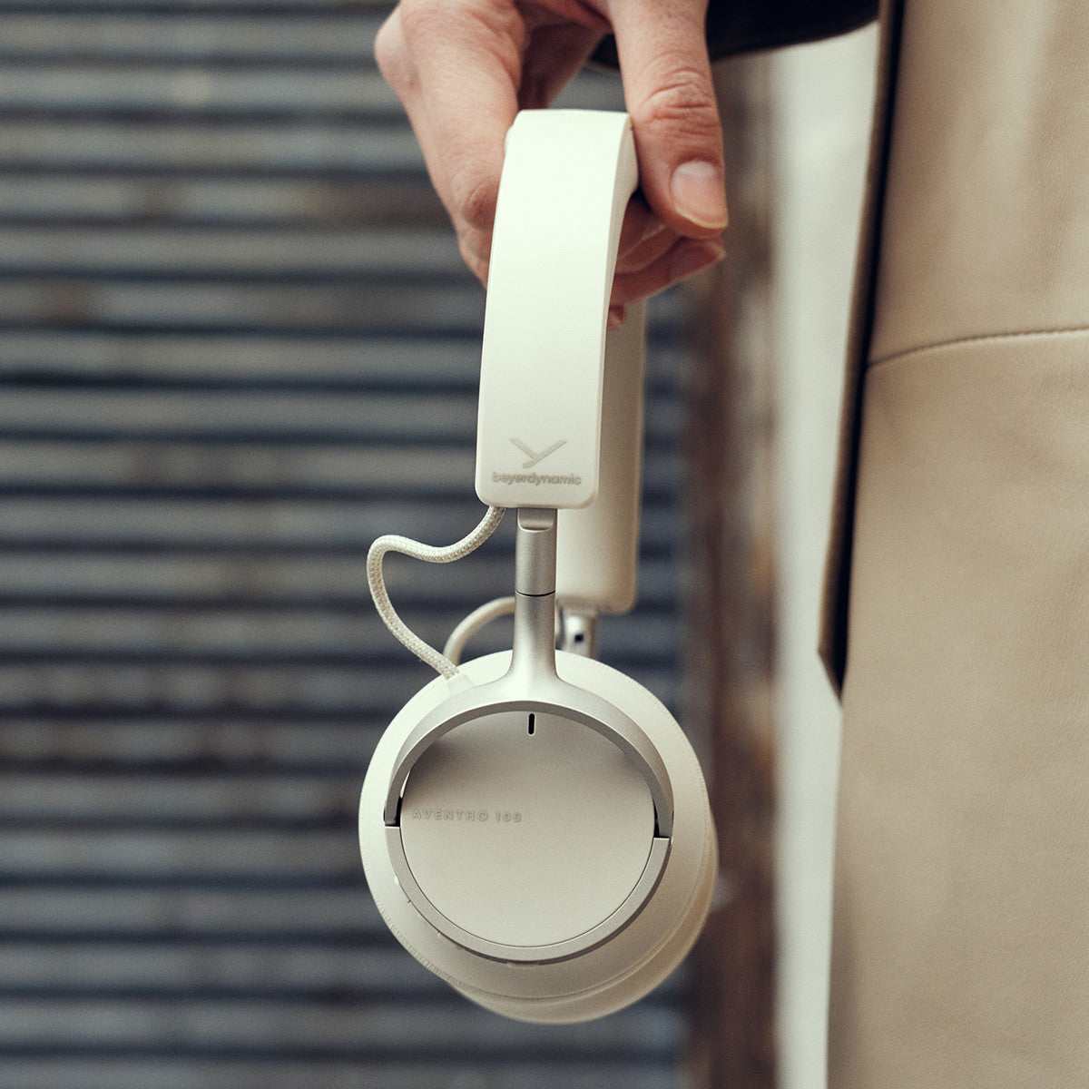 Beyerdynamic AVENTHO 100 Wireless On-Ear Headphones with Active Noise Cancellation (Cream)