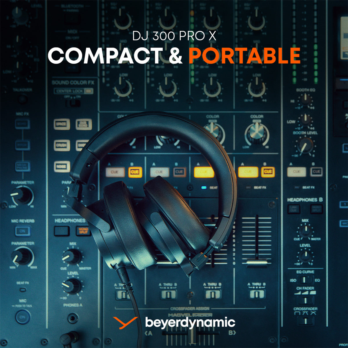 Beyerdynamic DJ 300 PRO X Professional 2-in-1 DJ Headphones (Black)