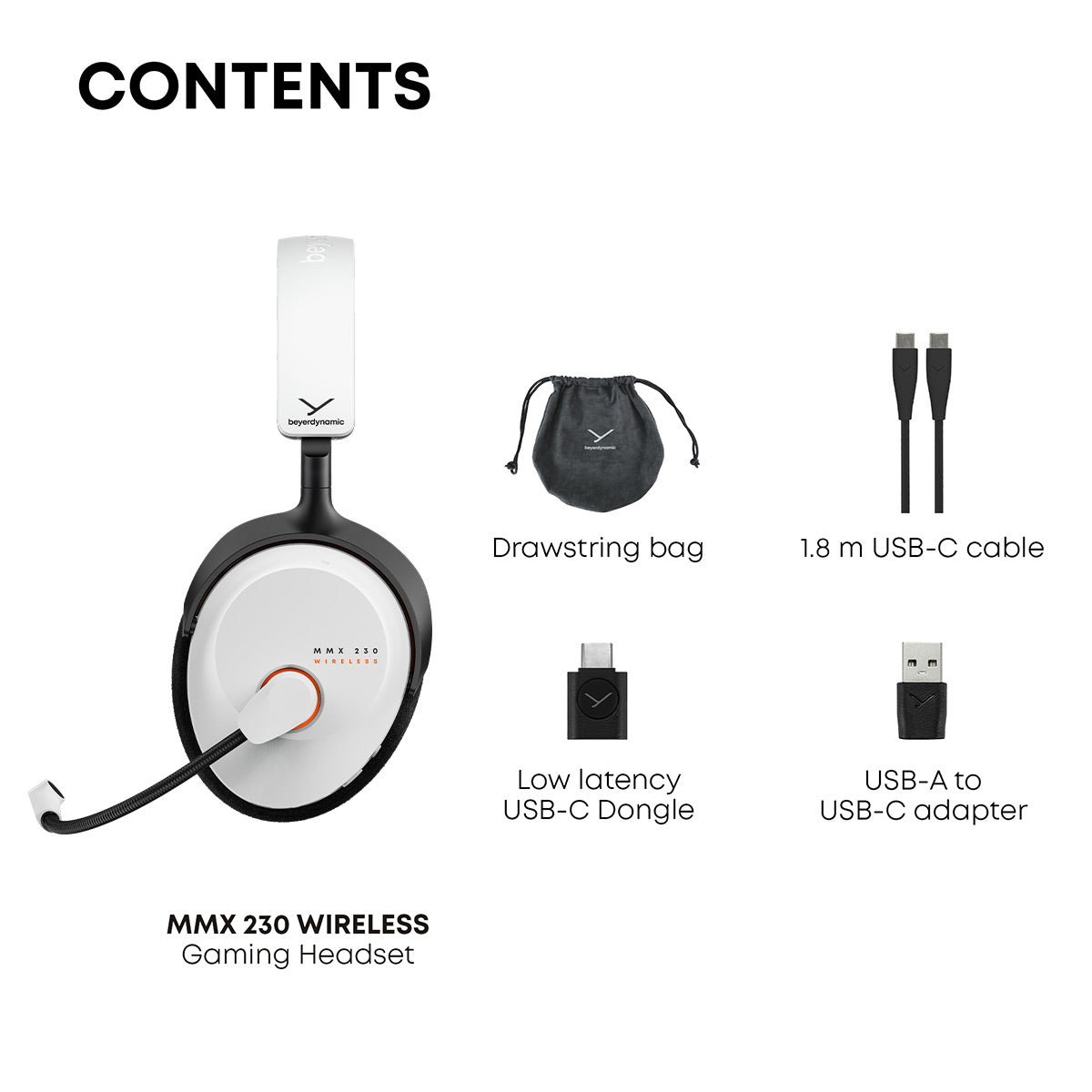 Beyerdynamic MMX 230 Wireless Gaming Headset with Active Noise Cancellation (Artic White)