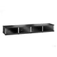 Salamander Designs Synergy 141 Quad AV Cabinet (Black Oak with Black Glass Doors & Aluminum Posts)