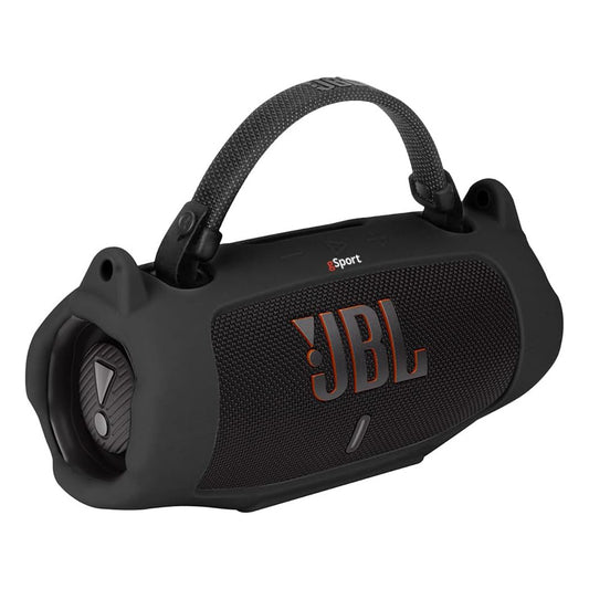JBL Charge 6 Waterproof Portable Speaker Bundle with gSport Silicone Sleeve (Black)