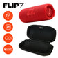 JBL FLIP 7 Waterproof Portable Speaker Bundle with gSport Carbon Fiber Case (Red)