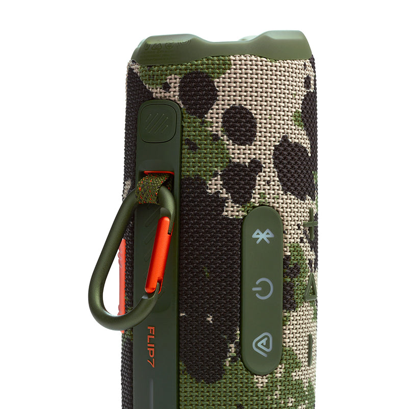 JBL FLIP 7 Waterproof Portable Speaker Bundle with gSport Carbon Fiber Case (Camo)