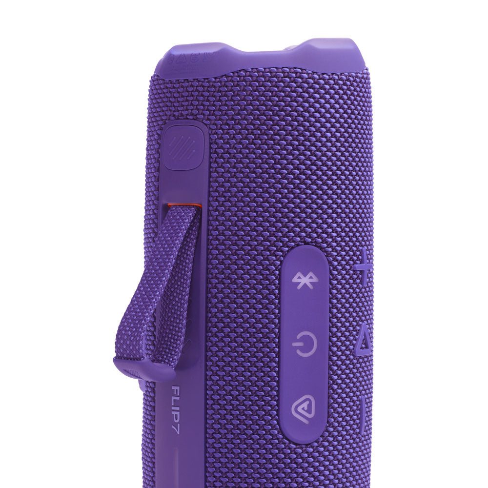 JBL FLIP 7 Waterproof Portable Speaker Bundle with gSport Silicone Sleeve (Purple)